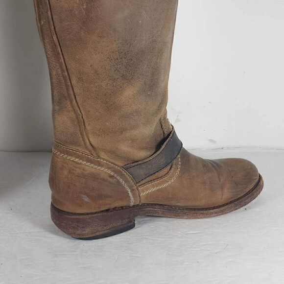 FREEBIRD BY STEVEN Women's CRSBY US 8 Brown Distressed BIKER MOTO BOOTS - Picture 15 of 15